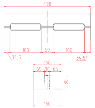 Решетка бетонная STD РБ 10.16.8 L500 чертеж