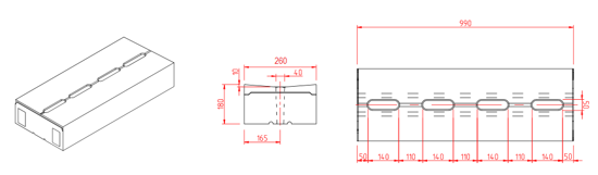 Решетка бетонная STD РБ 20.26.18 чертеж